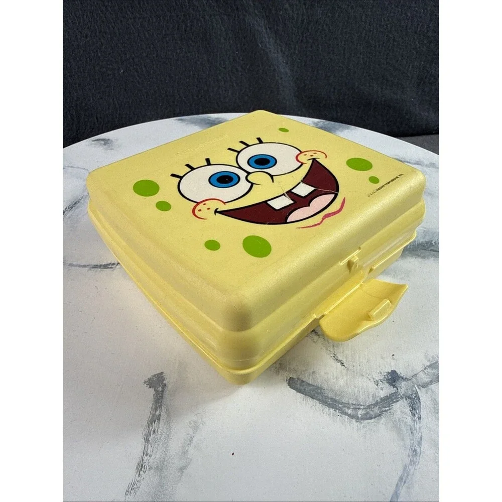 Vintage Tupperware SpongeBob SquarePants Sandwich Keeper Container Made in USA